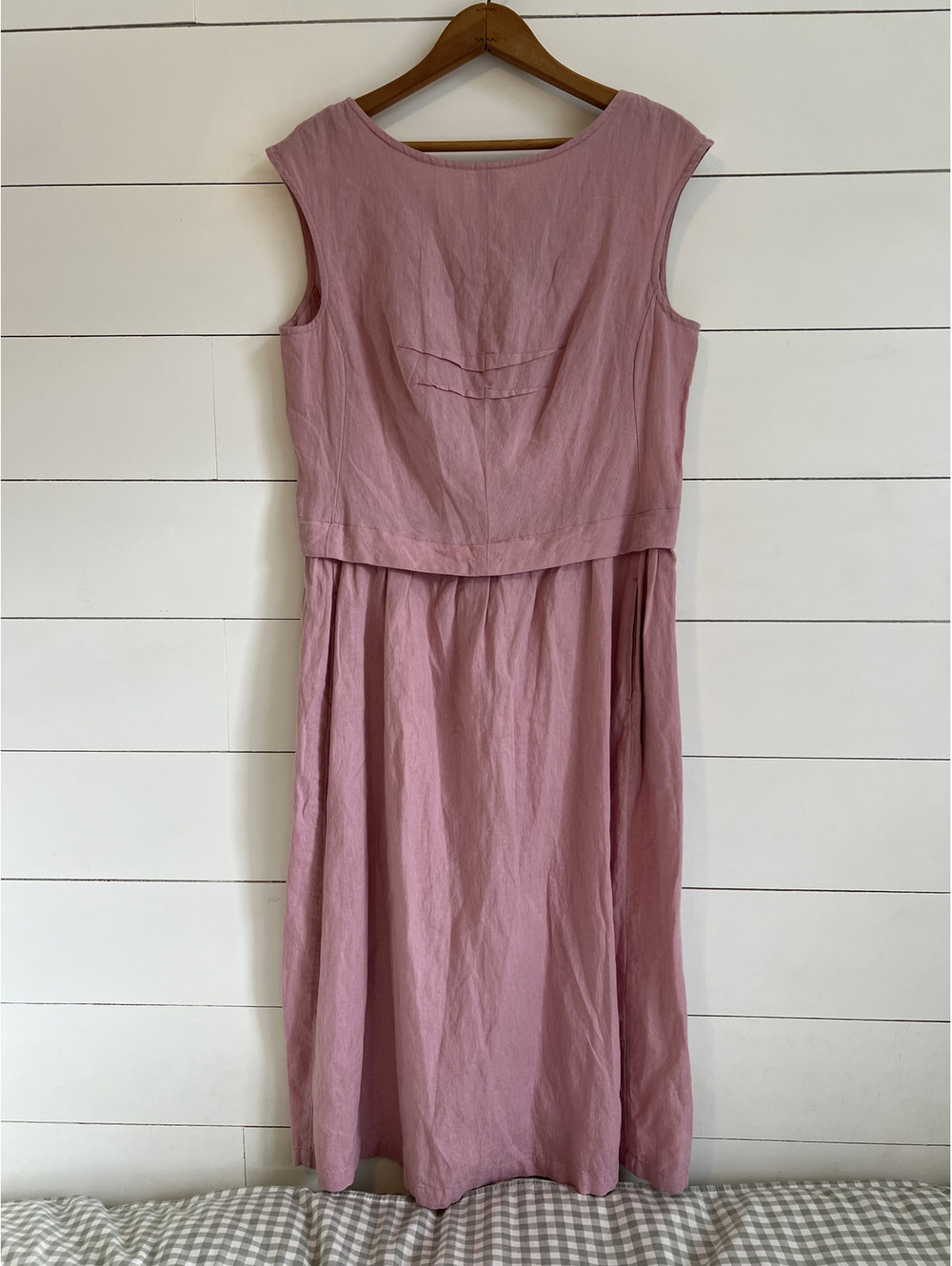 Yuvita Audrey Hepburn Tank Dress 100% Organic Flax Linen Artsy Beachy Lagenlook
